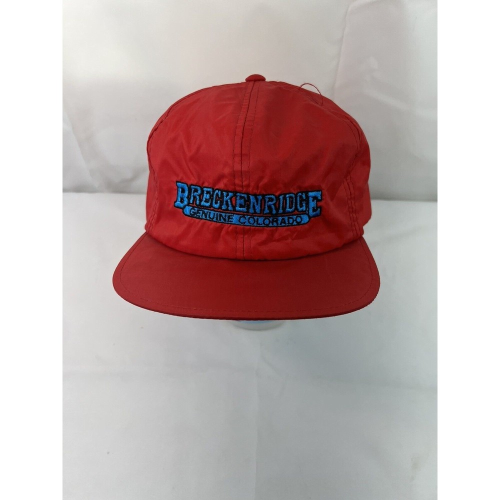 Vintage Century 21 Nylon Snap back Red Hat Cap Breckenridge Genuine Colorado NWT